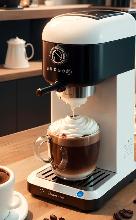 <lora:WhippedCreamTopStyle:0.2> WhippedCreamTopStyle coffee machine