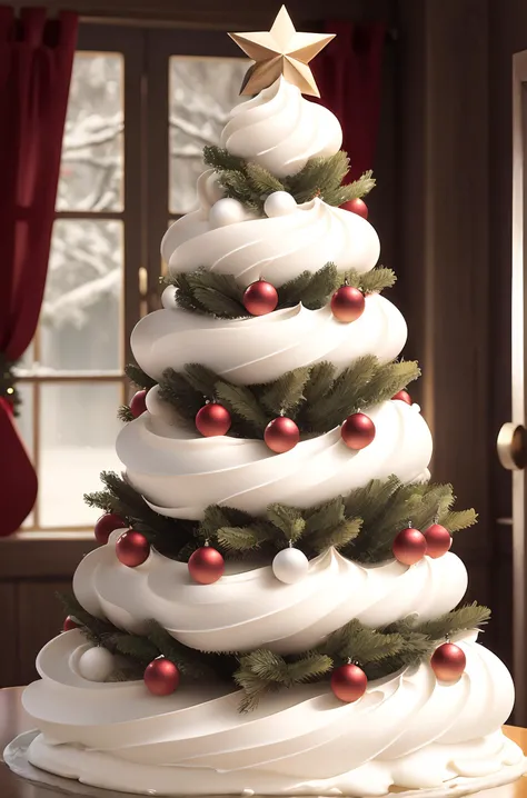 <lora:WhippedCreamTopStyle:0.3> WhippedCreamTopStyle christmas tree
