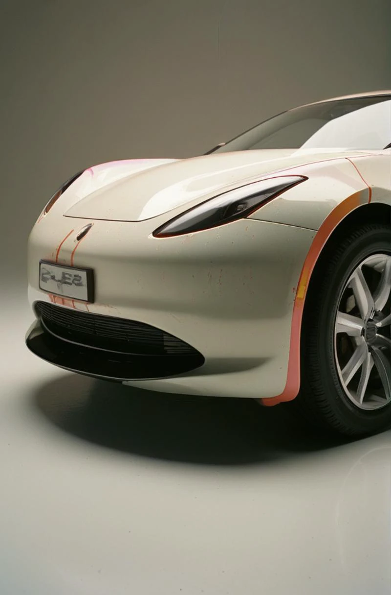 (Color analog car photo studio cyc eggshell creaive lightbox photo of prototype automobile body with lines and design based the female human body form)(evocative depth of field)(absolute sharpness)(true black point)(art of genius)(relativistic gradients)bright colors
<lora:LCM-LoRA-XL_V1:0.21>
<lora:SDXLHighDetail_v5:0.3>
<lora:MJ52:.6>
<lora:JuggerCineXL2:.6>