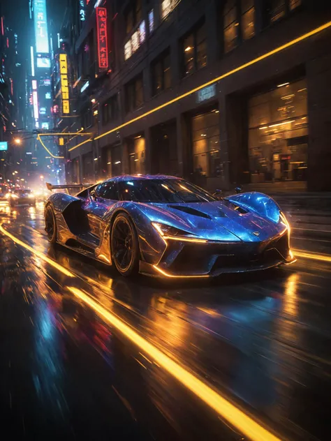 a sci-fi sportscar passing by, light speed, flash, motion trail, a shining star(sun) in the background, motion blur, epic visual effects, interstellar, flow, detailed, scifi, star blast, dark vibrant colors, cosmic art, stars in background, cinematic scene, lens flare, god rays, glow, art of Doug Chiang and John Park <lora:glowneon_xl_v1:0.8> glowneon, glowing, sparks, lightning, ultra detailed <lora:add-detail-xl:2>, dramatic lighting
