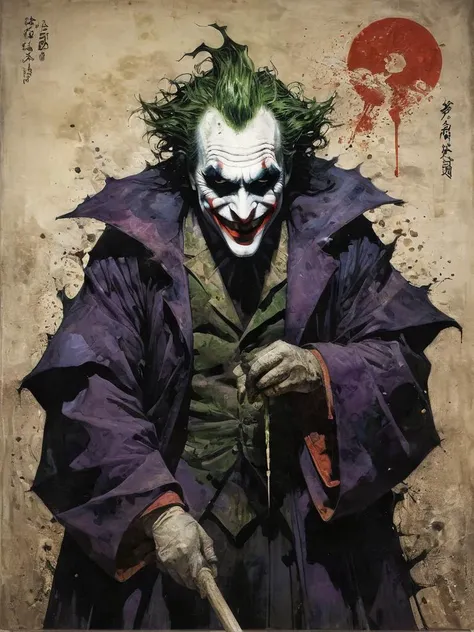 by Tsutomu Nihei,(strange but extremely beautiful:1.4),(masterpiece, best quality:1.4),in the style of nicola samori,The Joker,
<lora:epi_noiseoffset2:0.5>,<lora:add-detail-xl:1>,<lora:xl_more_art-full_v1:0.5>,<lora:NicolaSamori:0.7>,<lora:Ukiyo-e Art:0.8>,Ukiyo-e Art
