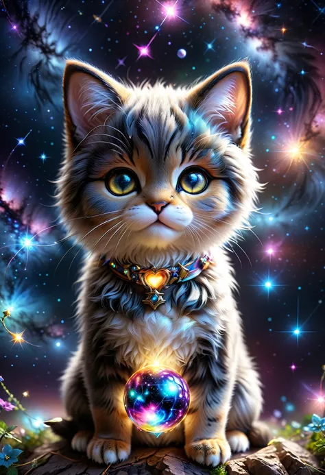 ((videogame_style))), (sharp focus:1.2), lineart, flat color, monochrome, greyscale, depth of field, bokeh, 8k, OLED, 1 cat, being playful, wearing ribbon choker in different colours, different fur, super cute,, The cat raises its paws towards the viewer, in the galaxy, space cat flying in the stars,lluminated by the ethereal glow of cosmic lightning, the light is reflecting shadows on the cute animal, for the viewer, it appears alive, as if a glimpse of its inner sparkle is possible, star sky, peacful and grateful atmosphere, painted hearts, magical atmosphere, close up, (((cuteness overload))), <lora:detailed_notrigger:0.9>, zhibi <lora:zhibi:0.8>, <lora:tweak-detail-xl:0.7> <lora:Jed-Cosmos-sdxl:0.7> Jed-Cosmos