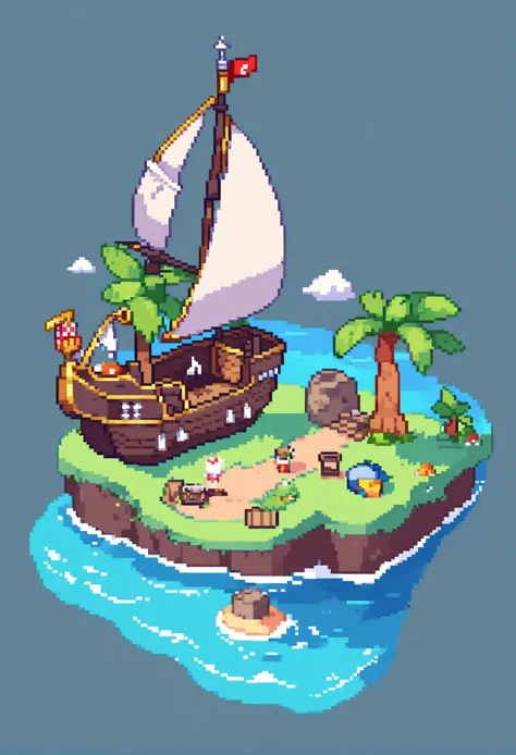score_9, score_8_up, score_7_up, (pixel_art), isometric, a tiny and cute pirate ship, island <lora:pixel_art_a3:0.9>