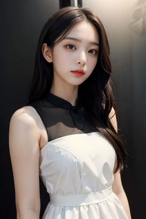 1girl, black random formal dress, white background, <lora:_seorina-02:1>