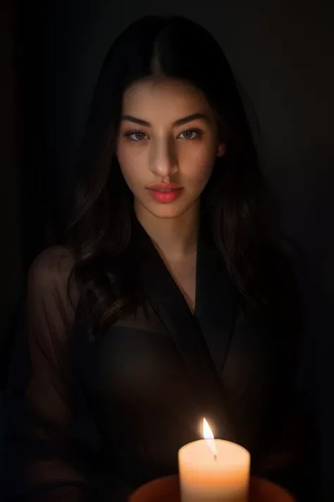 DEN_violetrose_OF,
in a dark room in (pitch black:1.2) amongst a (candle light vigil:1.2), (candles:1.1), (candle light:1.1), (pitch black room:1.2), (darkness:1.1), wearing a (sheer robe:1.1), robe, sheer, (lots of candles:1.2),
bokeh, f1.4, 40mm, photorealistic, raw, 8k, textured skin, skin pores, intricate details <lora:epi_noiseoffset2:1>, epiCRealism <lora:ClothingAdjuster3:-1.3>