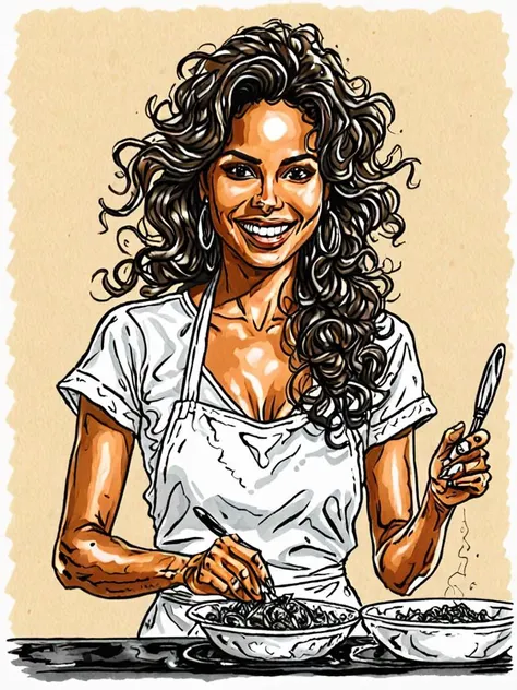 pen and ink illustration a Brazilian beautiful woman by cooking show
<lora:Baking_Illustration:1>
<lora:Baking_Illustration:1>