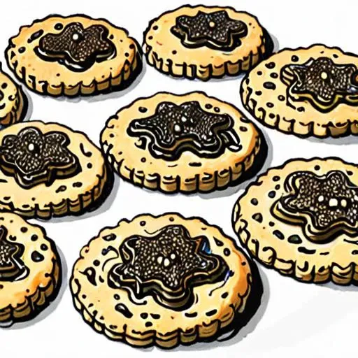pen and ink illustration of cookies by cooking show
<lora:Baking_Illustration:1>
<lora:Baking_Illustration:1>
