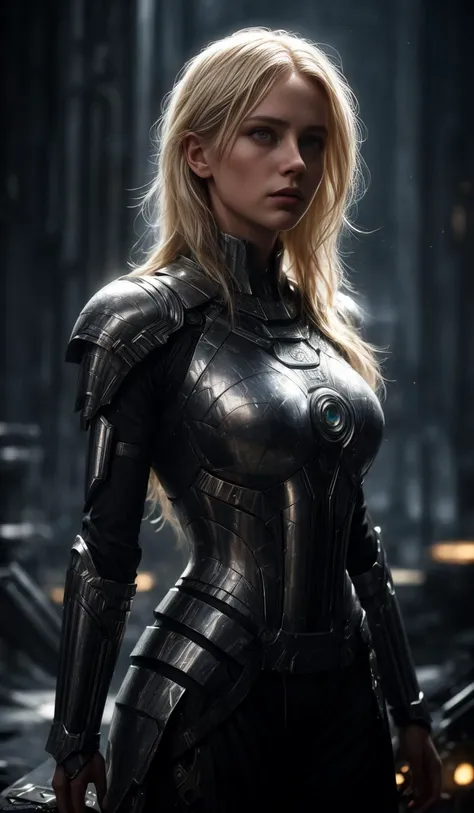 American Shot, Sky Queen, blonde hair, futuristic body armor,
Glimmering, Harmonious, masterpiece, 
<lora:CineStyle5:0.5>, 111cine8matic55,
<lora:more_details:0.7>,
art by Greg Rutkowski,
photo, realistic
OverallDetail, EyeDetail, fHandDetail