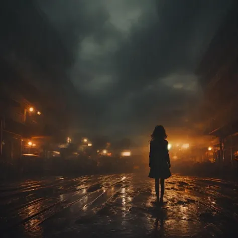 a young women crying in the rain
<lora:CineStyle5:1> 111cine8matic55 style, Cinematic style, dramatic visuals, atmospheric immersion, High resolution, deep depth of field, sharp focus, realistic lighting, dark and moody atmosphere, hyperrealistic, masterpiece, cinematic sensual