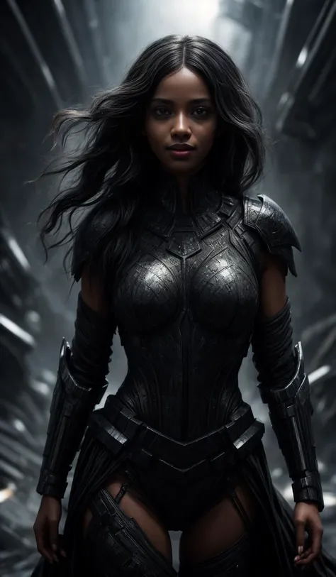 American Shot, 25yo girl, black african skin, very long black hair, futuristic body armor, smiling,
crystal lagoon,
Glimmering, Harmonious, masterpiece,
<lora:CineStyle5:0.5>, 111cine8matic55,
<lora:more_details:0.7>,
art by Greg Rutkowski,
photo, realistic
OverallDetail, EyeDetail, fHandDetail