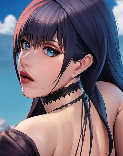 1girl, black hair, hyur, solo, long hair, blue eyes, choker, bangs, black choker, lips, sky, outdoors, wide shot, dynamic angle, (full body:1), hair, long hair, twintails,best quality ,masterpiece, illustration, an extremely delicate and beautiful, extremely detailed ,CG ,unity ,8k wallpaper, Amazing, finely detail, masterpiece,best quality,official art,extremely detailed CG unity 8k wallpaper,absurdres, incredibly absurdres, huge filesize , ultra-detailed, highres, extremely detailed,beautiful detailed girl, extremely detailed eyes and face, beautiful detailed eyes,realistic,full body,
<lora:Gaia20w12-000012:1>