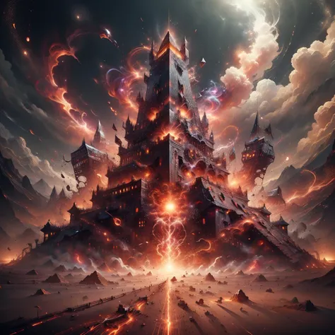 <lora:ExplosionMagic-20:0.8>, explosionmagic , smoke, glowing aura , excessive energy,
pyramid \(structure\), desert, alter , cracks