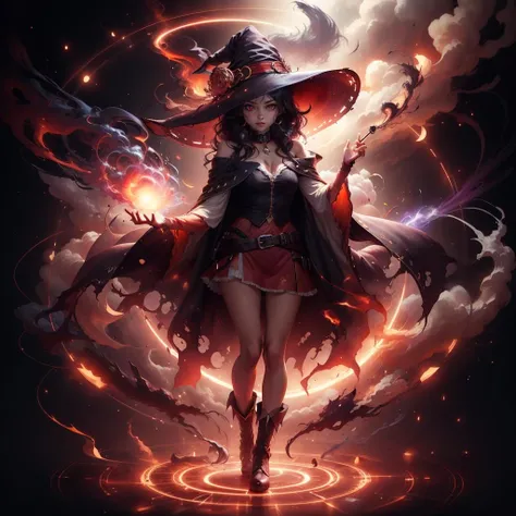 fight against a necromancer wizard attacking a human using a spell subjulgation, inflict wounds spell magic sectumsempra illustration of a spell card, close up onto a wound being open on human skin via dark magic energy necromancer magic spell skill, focus on the necromancer, scene that looks like witch strike solemn strike from yugioh cards