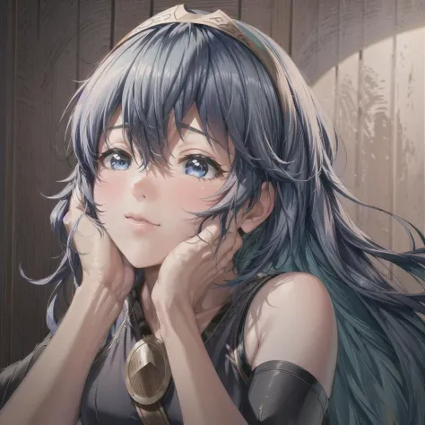 ((1girl, lucina)), mature female,   BREAK,  
masterpiece, high quality cg, best quality, cheek squash, BREAK, (1boy, pov, disembodied hands, white sleeves), hands on another's cheeks, puffy cheeks, BREAK <lora:cheeksquish-nv-v1:0.7> <lora:add_detail:0.6> <lora:lucina:0.8>, masterpiece, best quality, hyperrealistic, extremely detailed, highly quality, 4k, sharp focus, professional photograph, sharp focus, award winning, cinematic lighting, octane render, unreal engine, volumetrics dtx, Wallpaper,