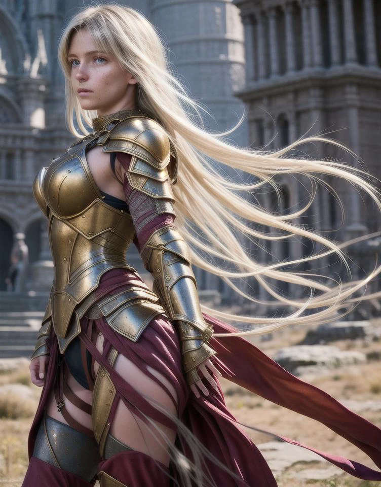 warrior girl, ((realism)), armor gold, extremely high quality RAW photograph, ultra detailed photograph, sharp focus, high resolution, (detailed skin:1,3),high quality, film grain, Fujifilm XT3,Highly Detailed, movie, (Cinematic Photo:1.3) of (Realistic:1.3),(Disgusting:1.3) Photorealism, (Magical Photo:1.3) of (Realistic:1.3), Crystalcore, Bejeweled, ethereal, hyperdetailed fantasy character,