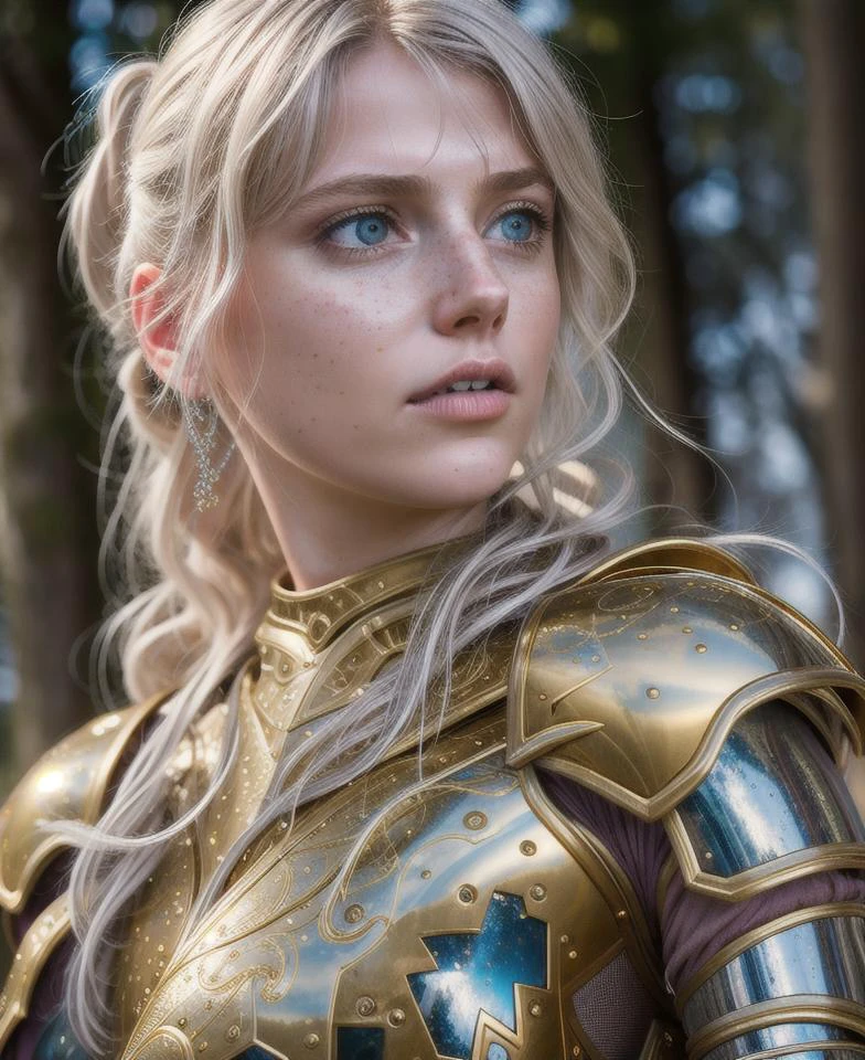 warrior girl, ((realism)), armor gold, extremely high quality RAW photograph, ultra detailed photograph, sharp focus, high resolution, (detailed skin:1,3),high quality, film grain, Fujifilm XT3,Highly Detailed, movie, (Cinematic Photo:1.3) of (Realistic:1.3),(Disgusting:1.3) Photorealism, (Magical Photo:1.3) of (Realistic:1.3), Crystalcore, Bejeweled, ethereal, hyperdetailed fantasy character,