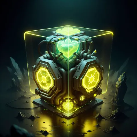 <lora:UraniumTech-20:0.8>,uraniumtech , radiation , scifi, nuclear , transparent , see-through
cube, heart shape