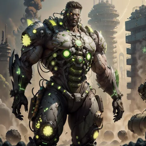 <lora:UraniumTech-20:0.8>,uraniumtech , radiation ,
man, <lora:Gigachadv1:0.65> gigachad, green glowing eyes