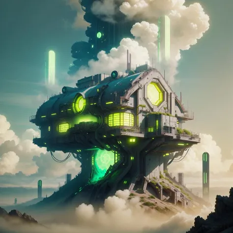 <lora:UraniumTech-20:0.8>,uraniumtech , radiation, transparent , scifi, nuclear , see-through
house on a hill, smog , clouds