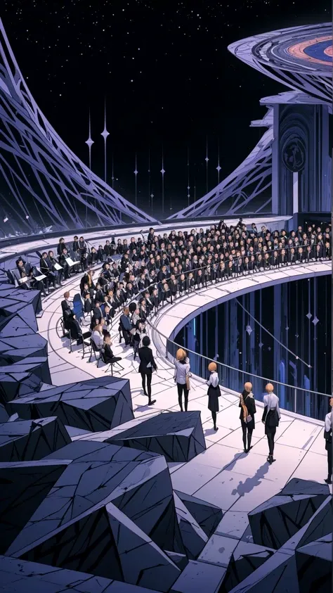 Consciousnesses merge and diverge, creating a symphony of individual and collective experiences.