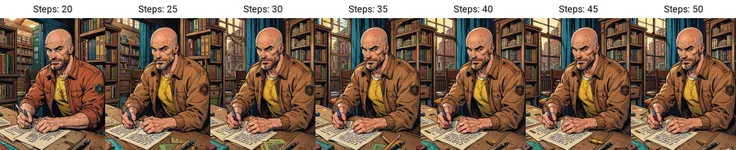 comic artwork of a rugged man writing a letter, bald, beard, library background, epic, dynamic shadows, cinematic lighting, <lora:detail_slider_v4:1.5>, <lora:colorize:0.95>, crosshatching, 2D, Sharp, Detailed, HD, HDR, High Quality, High Resolution, Masterpiece