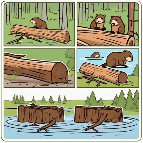 instructions, beaver build dam, (crushed by tree:1.1), wooden log, accident, fatality,
funny, cute,
<lora:Do_Dont:1>