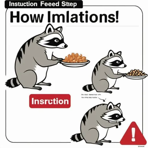 instructions, how to feed raccoon, step by step, insult,
<lora:Do_Dont:1>
