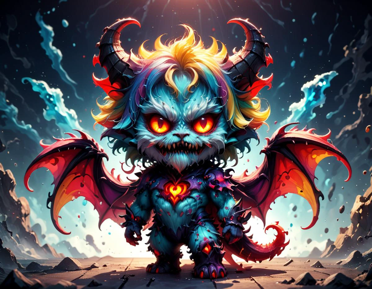 martius_fuzz chibi demon, colorful <lora:Colorful_Fuzzy_Style:0.8>