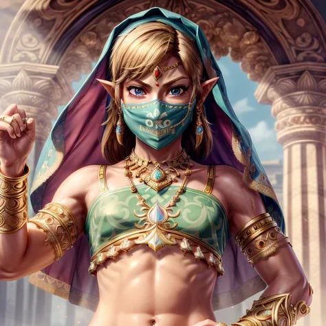 <lora:add_detail:1> add_detail, masterpiece, detailed, 8k, dim lighting,
<lora:gerudo_set, face veil, jewelry:0.4> gerudo_set, face veil, jewelry,
girly male,