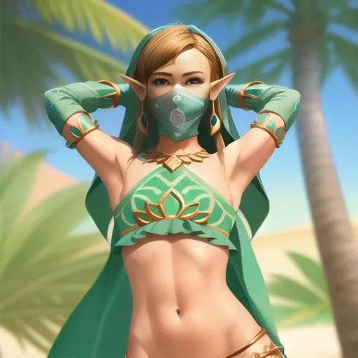 masterpiece, best quality, photo realistic, <lora:gerudo_set_v4_DS1.5-000004:1.2>, gerudo_set
