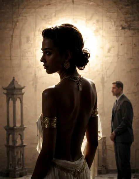 ( dark room, lowlight, chiaroscuro, [black backround, silhouette::10]:1.5),  (cinematic:1.5), score_8_up, indian girl, dark skin, gold jewelry, temple, sheer, transparent, silk, skinny, (((seductive look, seductive pose))), cowboy shot, ((((dutch angles)))), dark,,