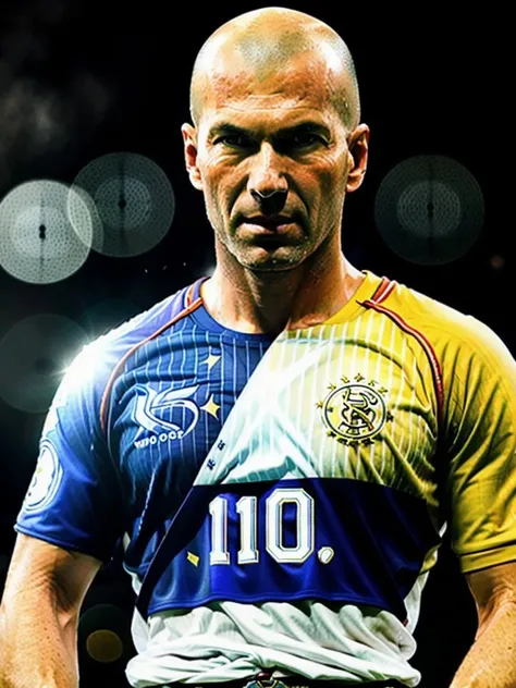Zizou768, half body, bald, ((Super Saiyan)), soccer, photography, trending on artstation, sharp focus, studio photo, intricate details, highly detailed, by greg rutkowski   <lora:Zizou768:0.6>