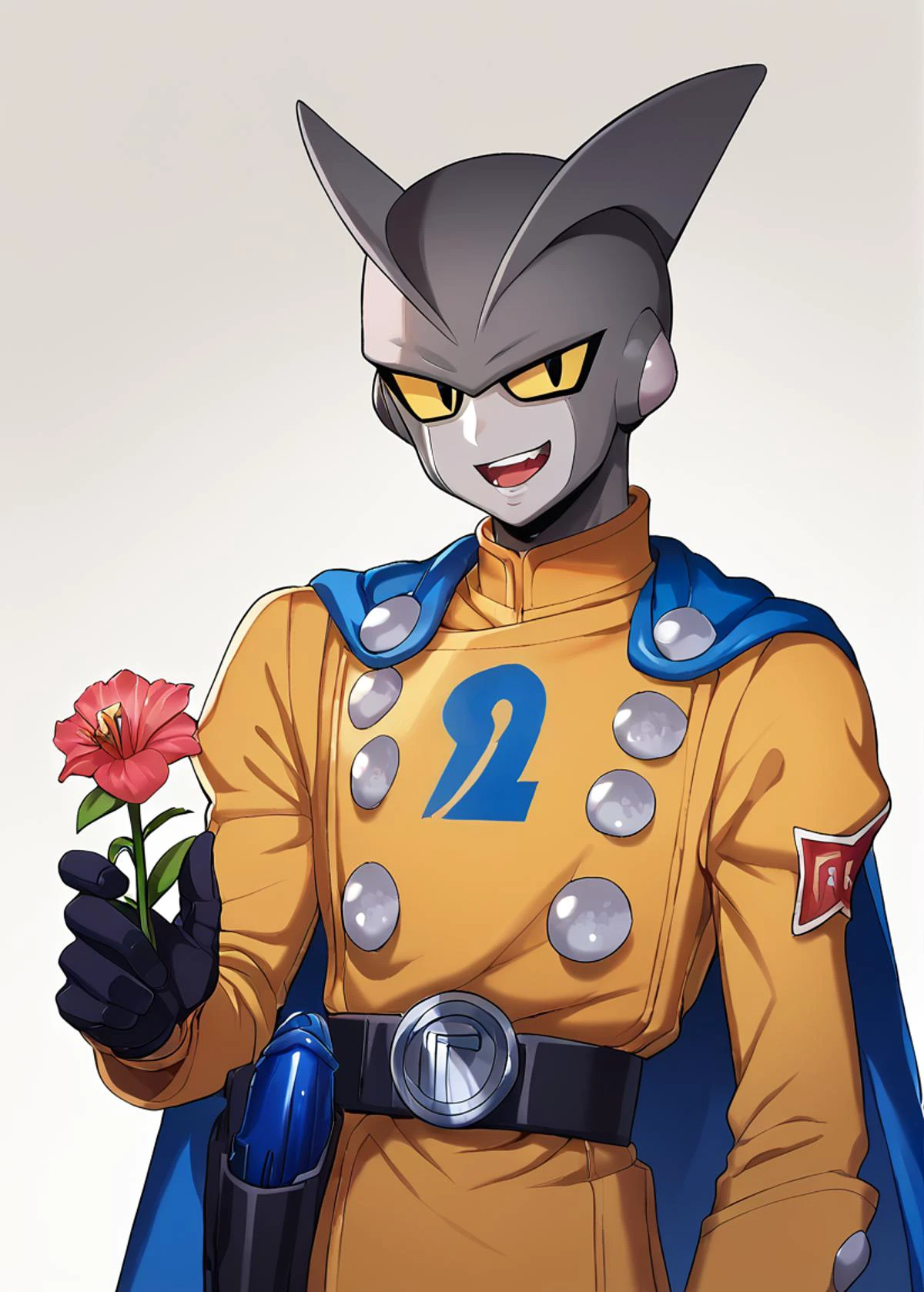 score_9, score_8_up, score_7_up, score_6_up, score_5_up, score_4_up, rating_safe, (young:1.5),
BREAK
masterpiece, best quality, absurdres, unity 8k wallpaper, official art, official style,
BREAK
(1boy, solo, male focus:1.3), (taniguchi:1.5),
detailed hair, transparent hair, looking at viewer,
BREAK
Delicate eyes, beautiful eyes, detailed eyes, ((upper body))
hi res, detailed, perfect bow,outdoor, (smile, teeth, open mouth),
dutch angle,clean, beautiful face, pure face, pale skin, (holding flower:1.3),
(hyper extreme detailed:1.05), stunning lighting effects, warm light projection,
BREAK
gamma 2, 1boy, grey skin, yellow sclera, black eyes, shark fins, yellow jacket, yellow pants, blue cape, blue print, blue gun, black belt, black gloves, black boots, red ribbon shoulder patch
BREAK
(((((zPDXL)))) , <lora:taniguchi:1.5> <lora:GammasPony:1>