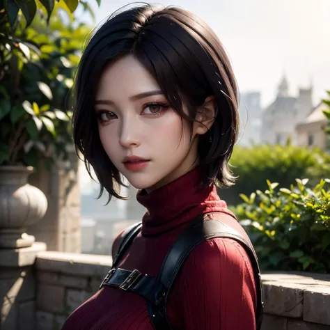 <lora:AdaWong:0.8>,face lighting,bright backlight,super high resolution,best quality,Photos,4k,(Realistic:1.2),AdaWong,1girl,black hair,short hair,red dress,sweater dress,
