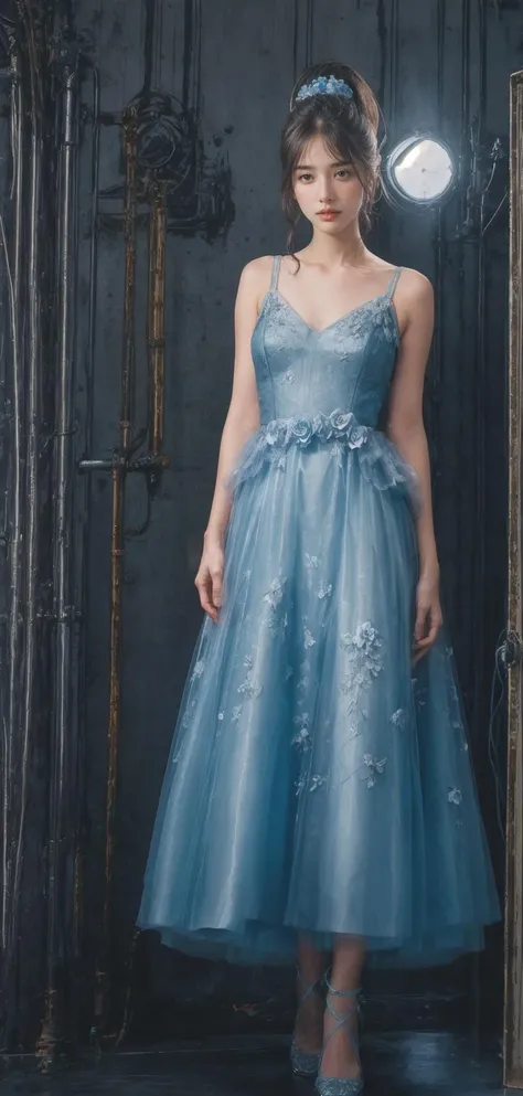 1girl,ponytail,(Standing with arms hanging loosely),Baby Blue Elaborate tulle dress with cascading floral embellishments,
,superstar,
<lora:difConsistency_photo:0.55> <lora:difConsistency_detail:0.2> <lora:tangbohu_saturation_v1.0:0.65> <lora:superstar_v21:0.4>