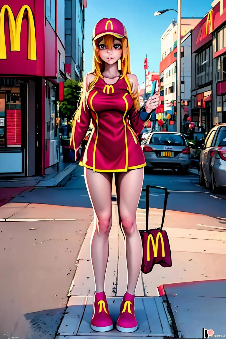 (masterpiece, best quality), 1girl, <lora:comercial:1> mcdonald