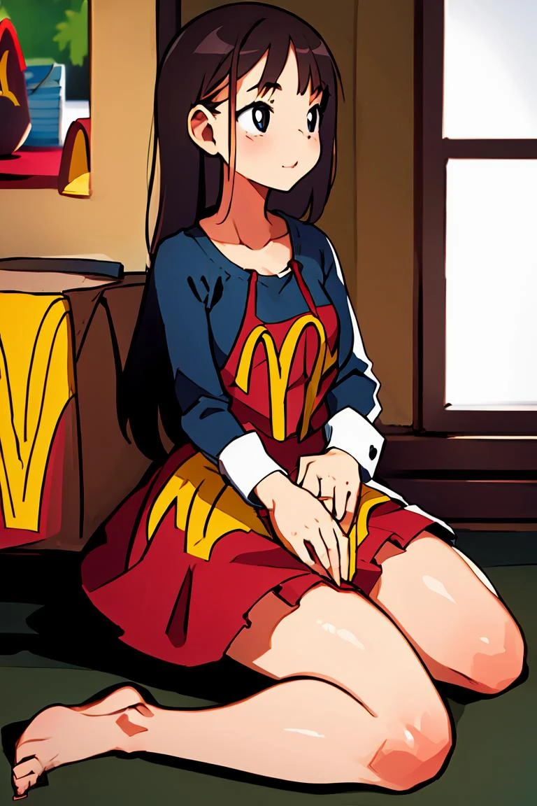 (masterpiece, best quality), 1girl, <lora:comercial:1> mcdonald
