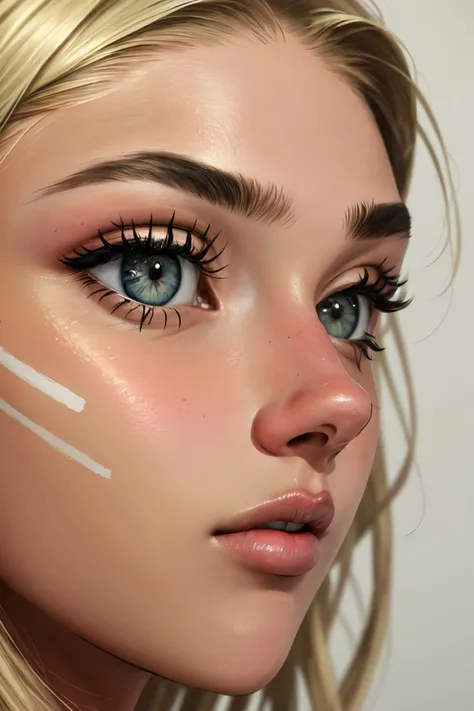 realistic photo of <lora:MaddieFrancessca_v1:.9> MaddieFrancessca, close up on face, focus on eyes, (numbers face paint:1.0)