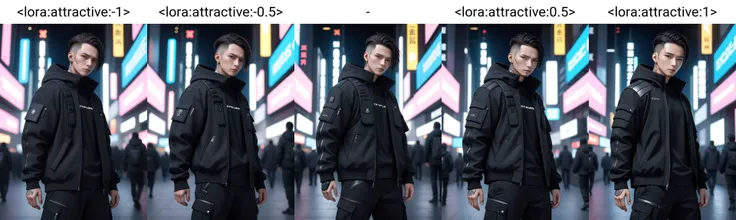 Techwear fashion a man posing in the city, ultra detailed, detailed background <lora:attractive:-1>, masterpiece, best quality, ultra realistic,32k,RAW photo, detail skin, 8k uhd, dslr, high quality,, <lora:LCM_LoRA_Weights:0.7> . Futuristic, cyberpunk, urban, tactical, sleek, dark, highly detailed