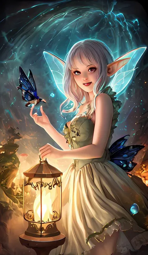 Extreme quality sharp and wide focus photography in emotion tension darkness grotesque hyper realism style of happy Gollum firefly fairy elf beautiful woman vintage petticoat ((inside)) multiple (borderless) transparent pure air un isolated Universes, hovering inside Universes, surrounded by different worlds, goes where she wants and does what she wants, HDR, art academy eyes, large-scale compositing. FREEDOM