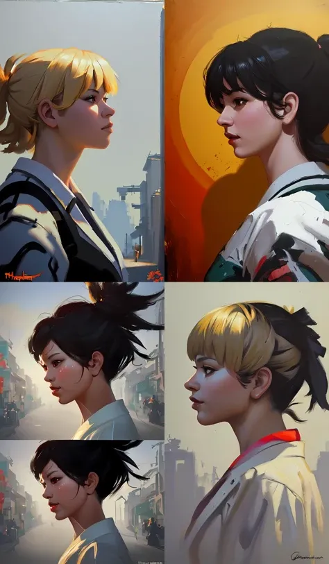 greg manchess portrait painting of himiko toga as overwatch character, medium shot, asymmetrical, profile picture, organic painting, sunny day, matte painting, bold shapes, hard edges, street art, trending on artstation, by huang guangjian and gil elvgren and sachin teng