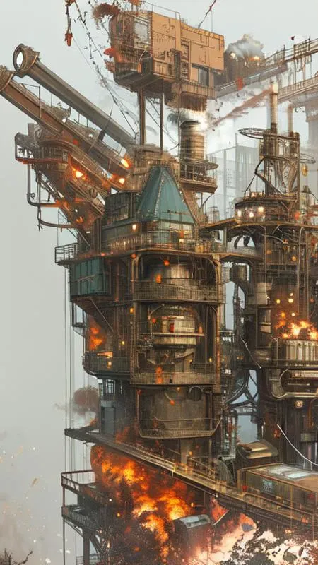 steam punk,factory,futuristic,scifi,