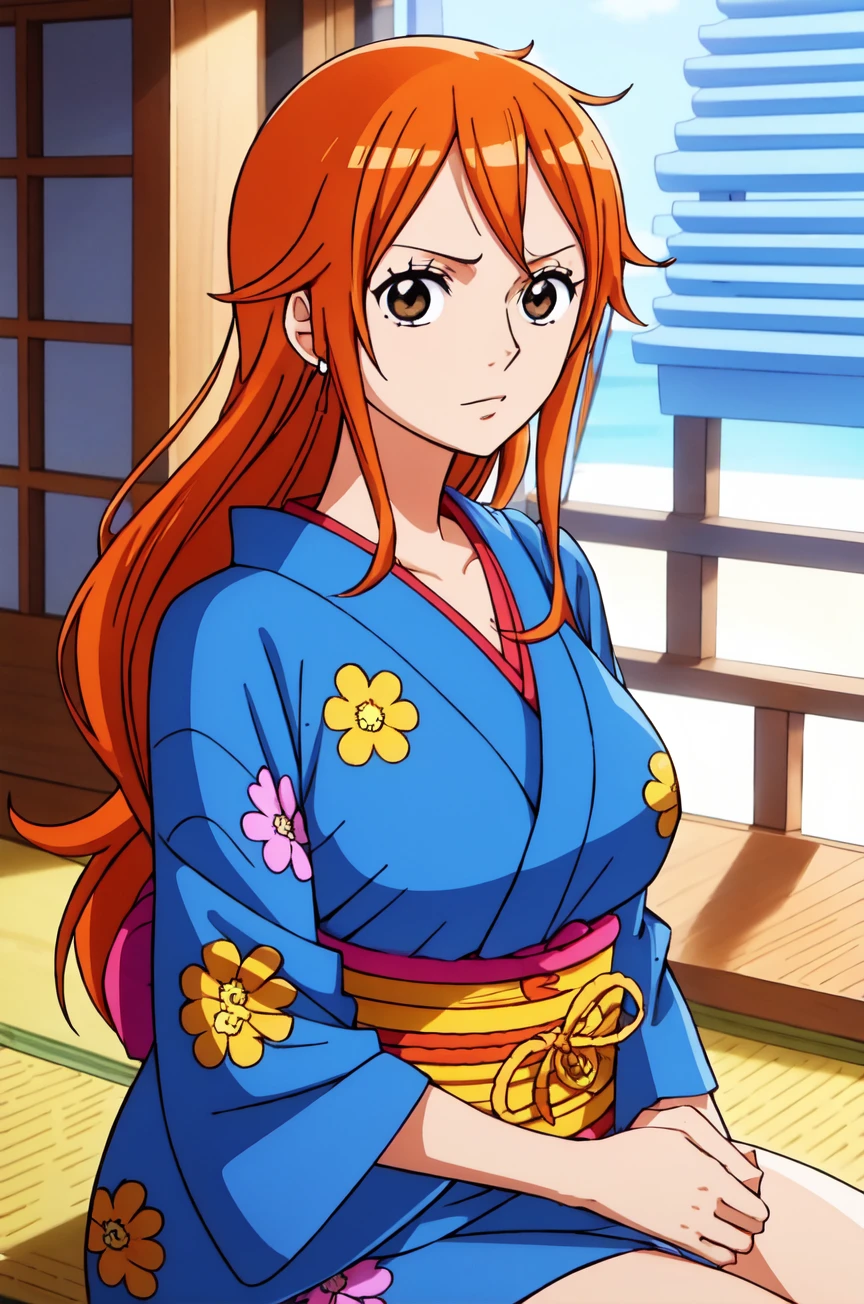 1girl, wanostyle, nami_1800, (masterpiece), (best quality), solo, female focus, extremely detailed, illustration, kimono, traditional clothing, depth of field, sketch, dark intense shadows, sharp focus, soft lighting, colorful, good composition, solo, indoors,
<lora:wanostyle_2_offset:0.8>