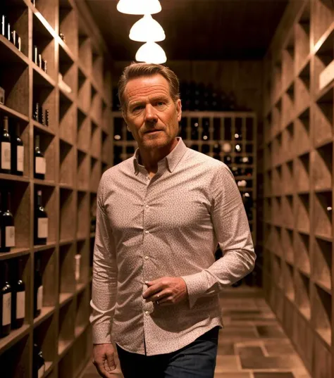 (A medium photo of bryancranston),standing in a wine cellar, (masterpiece:1.2) (photorealistic:1.2) (bokeh) (best quality) (detailed skin) (intricate) (8k) (HDR) (cinematic lighting) (sharp focus) (Clutter-Home:1.2)
<lora:bryancranston:0.9>