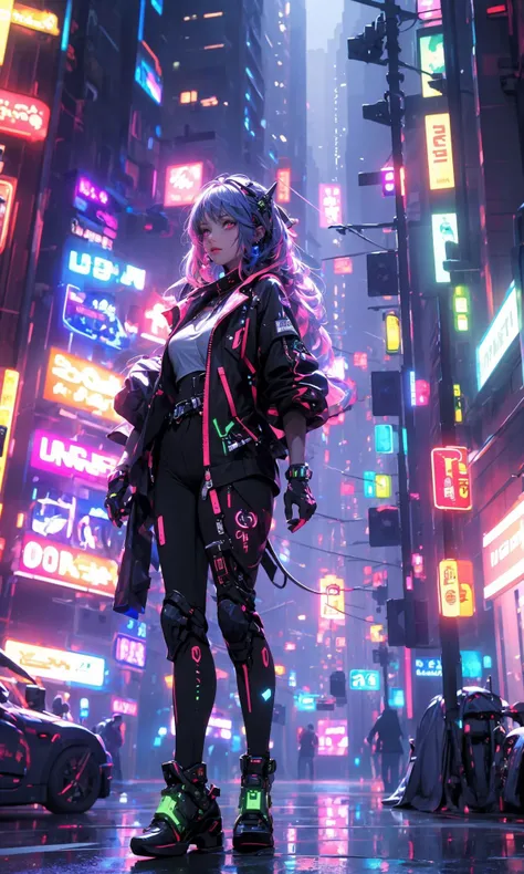(masterpiece, best quality, high quality, highres, ultra-detailed), <lora:Cyberworld_20230622141420-000018:0.7>, Cyberworld,no no humans, street,neon lights