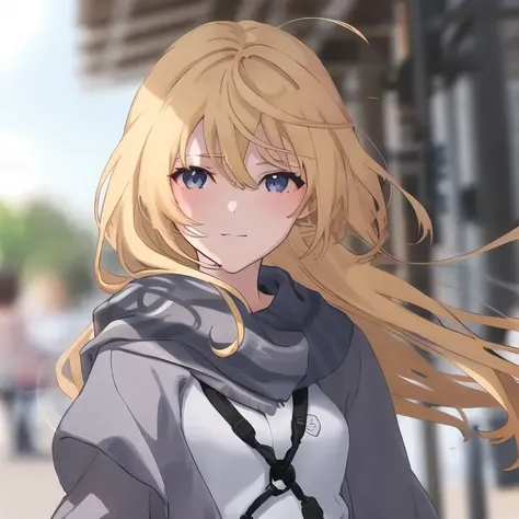 1girl, blonde hair, bowdepth of field,<lora:mai5:1>