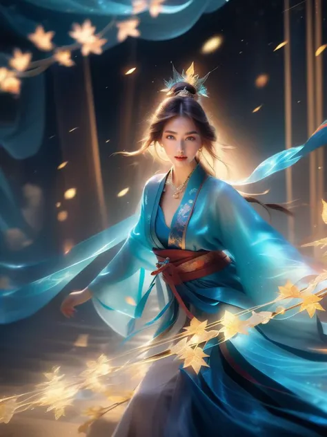 (mysterious:1.3), ultra-realistic mix fantasy, behind an asian woman holding a Excalibur,void energy diamond sword, mixes realistic and fantastical elements, vibrant manga, uhd image, glassy translucence, vibrant illustrations, ultra realistic, long hair, straight hair, head jewelly, jewelly, shawls,light In eyes, portrait, firefly, bokeh, mysterious, fantasy, cloud, abstract, night sky, flame, very detailed, high resolution, sharp, sharp image, 4k, 8k, masterpiece, best quality, magic effect, (high contrast:1.4), dream art, diamond, skin detail, face detail, eyes detail, mysterious colorful background,
(stochastic angle, stochastic pose,stochastic action),charming, alluring, seductive, erotic, enchanting,Grimoire,
luxury, jewelry, ornate, necklace, bracelet, hairpin,embroidery,(shiny see-through Hanfu:1),
Overhead view,A picture full of stories, GoPro, dynamic blur, long exposure, 1girl,Martial arts, vengeance, cinematic, highly detailed, chinese style, playing the light and shadow, bauhaus photography, fuj, 28mm. hypercolorful dreamscapes, camille claudel, selective focus, cyan - blue light ,3D
<lora:PAseer-SDXL-GoldenWindAndPalaceV1:0.8>,jinsixiangyun,traditional ,