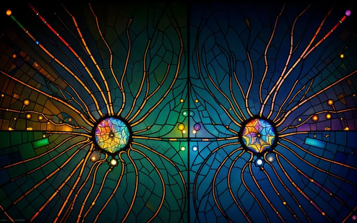 highly detailed, <lora:st41nedg5CIVIT:0.8> st41nedg, (neurons), electronic circuit, neural network, pcb, rainbow, galactic, synapses firing