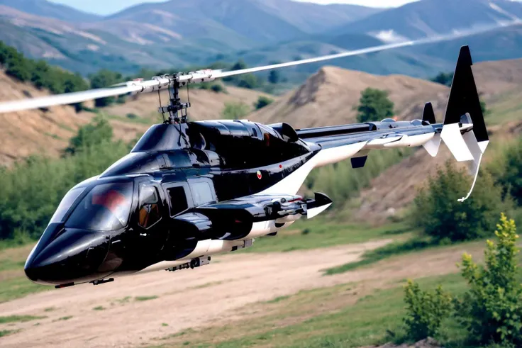 (masterpiece, best quality:1.2), ultra-detailed, helicopter flying over mountains EdobAirWolf, (realistic:1.5), <lora:EdobAirWolf_v1.0:1>