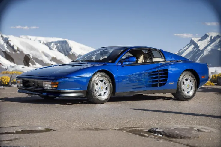 (masterpiece, best quality:1.2), ultra-detailed, (Cobalt:1.5) car in (The Rocky Mountains, North America:1.5) EdobFTestarossa, (realistic:1.5), <lora:EdobFTestarossa_v1.0:1>
